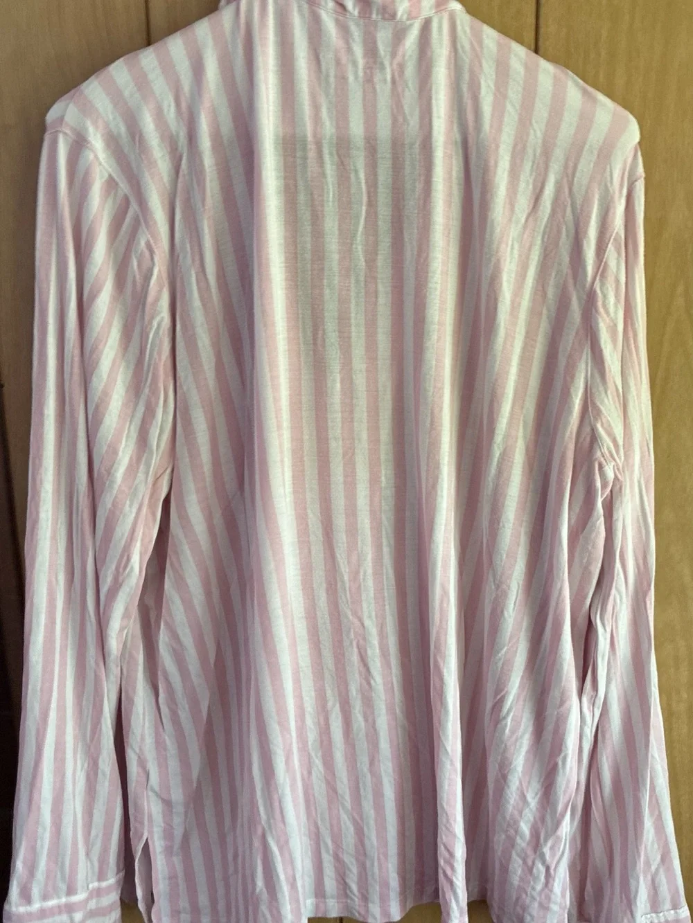 Victoria's Secret Pink and White Striped Button-Front Pajama Top